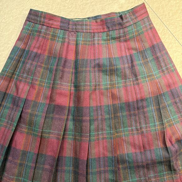 Vintage Corbin Ltd 100% Wool Tartan Maxi Skirt Plaid Lined Long Skirt USA Made - Picture 3 of 14
